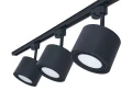 Set Steka Toni lampă pe șină LED AR111 GU10 x3 + șină 1.5m - Negru