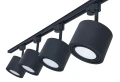Set Steka Toni lampă pe șină LED AR111 GU10 x4 + șină 2m - Negru