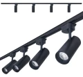 Set Steka Piko 20W 4000K lampă LED pe șină x4 + șină de alimentare 2m - Negru