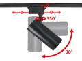 Set Steka Piko 30W 4000K lampă LED pe șină x4 + șină 2m - Negru