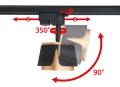 Set Steka XD-IK256B lampă pe șină LED GX53 x4 + șină 2m - Negru