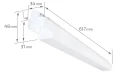 Set Steka Mondi 30W 60cm 4000K lampă LED pe șină x2 + șină 2m - Alb