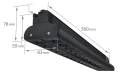 Set Steka Linda Duo 48W 60cm 4000K lampă LED pe șină x2 + șină 2m - Negru