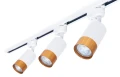 Set Steka Klemens alb-auriu lampă pe șină LED GU10 x3 + șină 1.5m - Alb