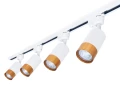 Set Steka Klemens alb-auriu lampă pe șină LED GU10 x4 + șină 2m - Alb
