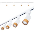 Set Steka Klemens alb-auriu lampă pe șină LED GU10 x4 + șină 2m - Alb
