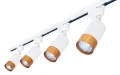 Set Steka Klemens alb-auriu lampă pe șină LED GU10 x4 + șină 2m - Alb