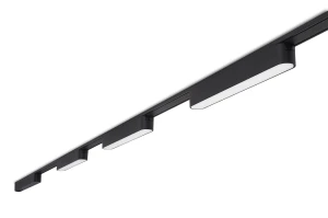Set Luxo Linea lampă pe șină LED 12W x3 + șină 2m + alimentator – Negru – Alb neutru (4000K)