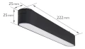 Set Luxo Linea lampă pe șină LED 12W x3 + șină 2m + alimentator – Negru – Alb neutru (4000K)