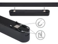 Set Luxo Linea lampă pe șină LED 12W x3 + șină 2m + alimentator – Negru – Alb neutru (4000K)