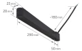 Set Luxo Linea lampă pe șină LED 12W x3 + șină 2m + alimentator – Negru – Alb neutru (4000K)