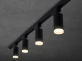 Set Steka Ductus lampă LED pe șină GU10 x4 + șină 2m - Negru-alb