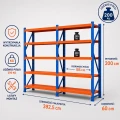 Raft metalic de depozit cu 10 polițe 400x200x60 cm până la 200 kg