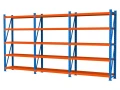 Raft metalic de depozit cu 15 polițe 600x200x60 cm până la 200 kg