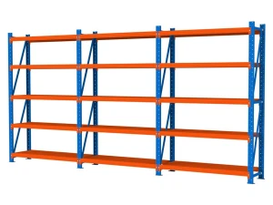 Raft metalic de depozit cu 15 polițe 600x200x60 cm până la 200 kg