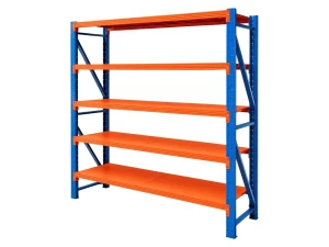 Raft metalic de depozit cu 5 polițe 200x200x60 cm până la 200 kg