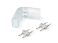 Conector pentru benzi LED Neon 24V/230V 8x16mm Colț tip: L transversal