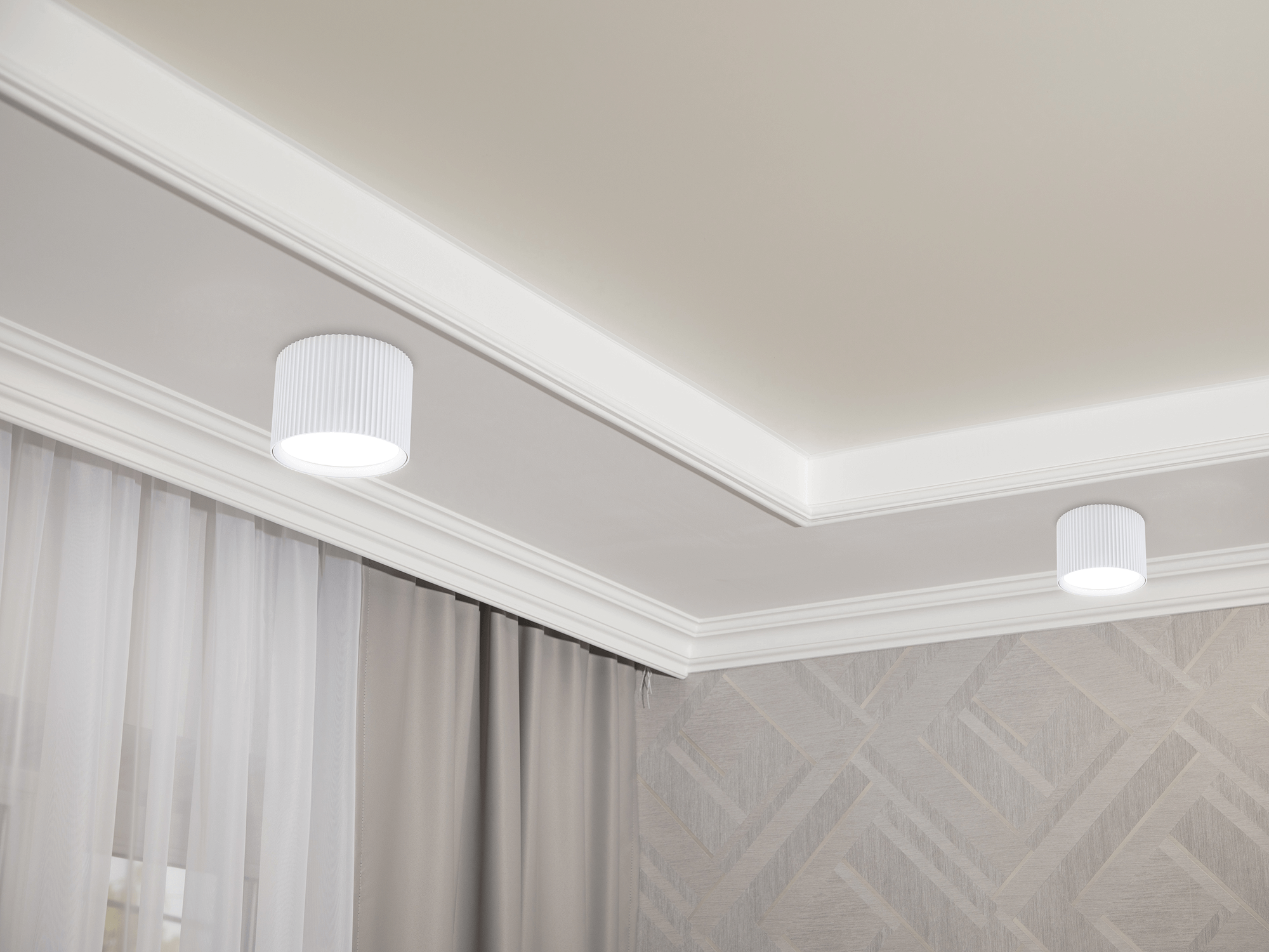 Plafonieră GX53 Gisele în amenajare interioară