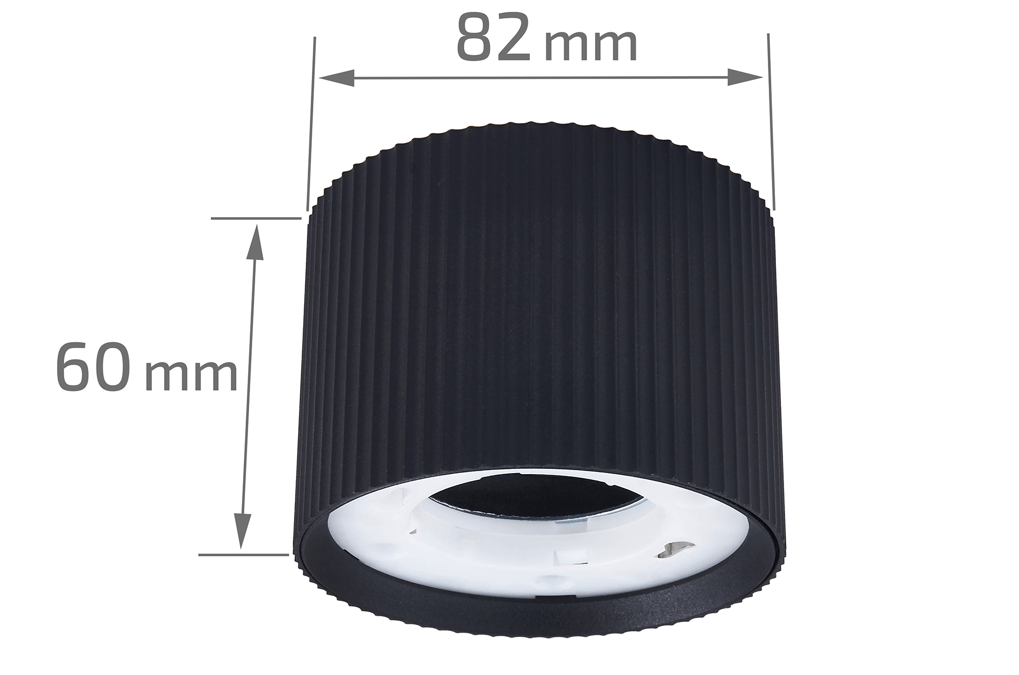 Plafonieră aplicată GX53 Gisele neagră dimensiuni