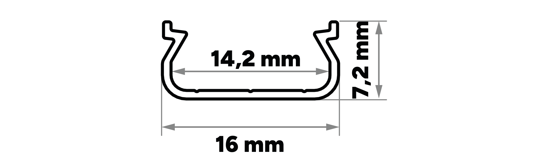 Dimensiuni profil LED 38-0030-20